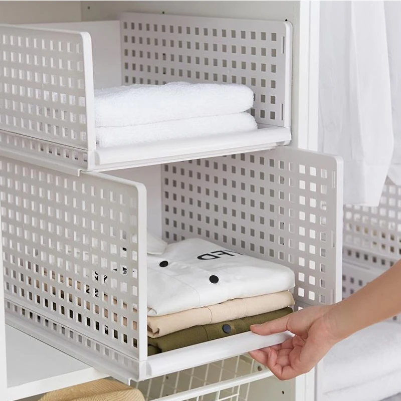 

Creative Plastic Drawer Folding Storage Rack Multi-Function Modern Home Bedroom Clothing Toys Sundries Finishing Storage Holder