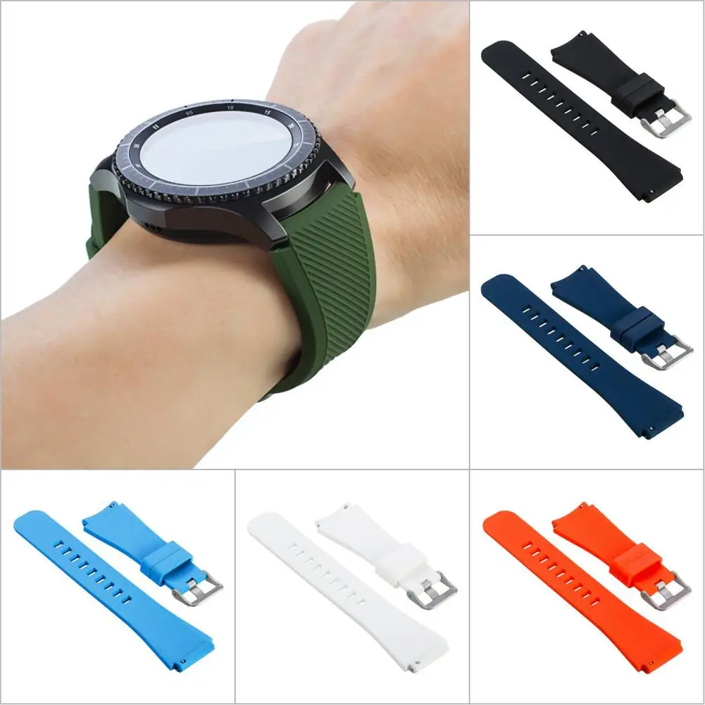 

Silicone Sport Watch Band Wrist Strap For Samsung Gear S3/ Frontier/ Galaxy Watch 46MM SM-R800 Smart Watch 22MM