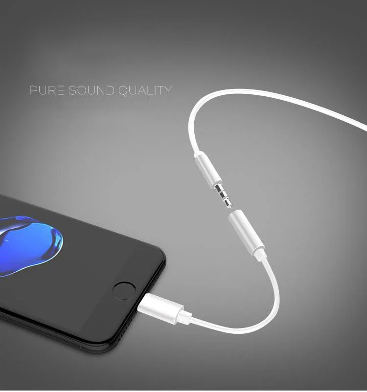 Lighting audio наушники 3 5 мм Jack Audio Adapter lighting to jack преобразователь для наушников apple iphone 6