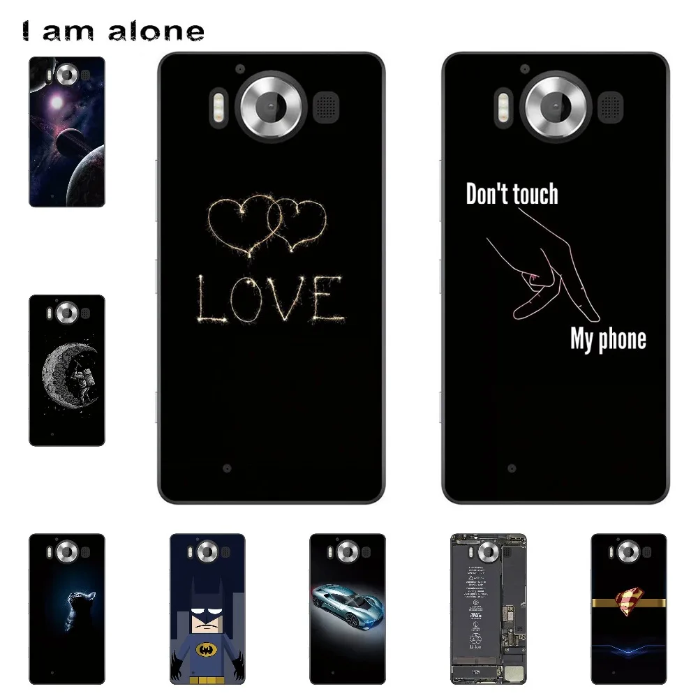 

I am alone Phone Cases For Microsoft Nokia Lumia 950 5.2 inch Hard Plastic Mobile Fashion Color Bags For Nokia 950 Free Shipping