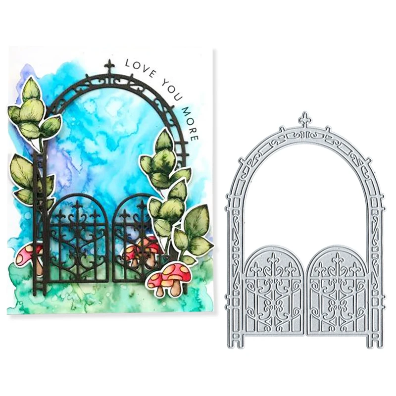 

Julyarts Lace Door Decorative Cutting Dies Carbon Steel Material For Scrapbooking Metal Embossing Stamps Card Making Craft Dies