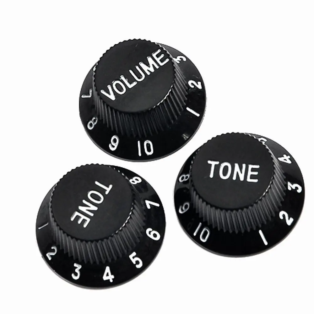 Speed Knobs Volume Tone Control Buttons One Volume Tow Tones Black for