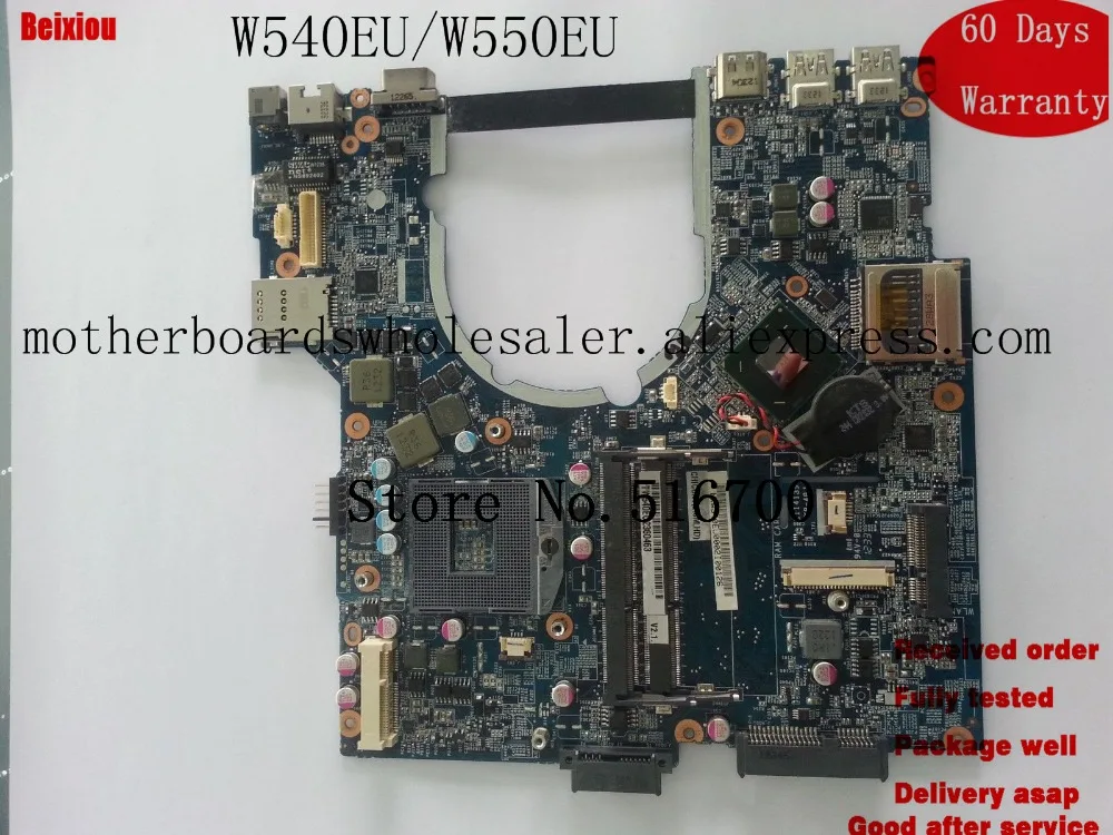Планировка Madre для hasee для CLEVO W540EU W550EU Материнская плата ноутбука E114139 YA-4A1 6-71-W5400-D02 протестирована