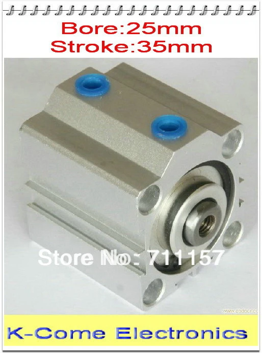 Baomain Compact Thin Air Cylinder SDA 25X35 25mm Bore 35mm Stroke M5 Port Baomain Compact Thin Air Cylinder SDA 25X35 25mm Bore 35mm Stroke M5 Port