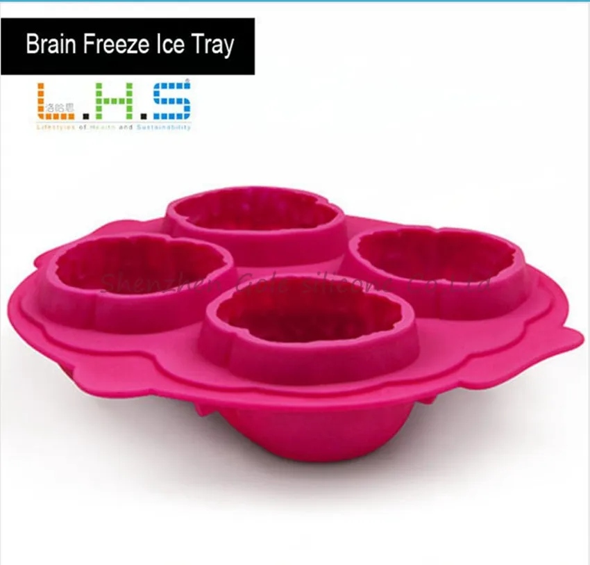 100 шт./лот прочный силиконовый напиток лоток Прохладный мозг Форма Ice Cube Замораживание Mold Ice Bar чайник Плесень