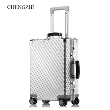 CHENGZHI 2" 24" 2" 29" дюймов Алюминий для мужчин тележка чемодан для багажа на колесиках бренд Wo мужские дорожные сумки на колесах