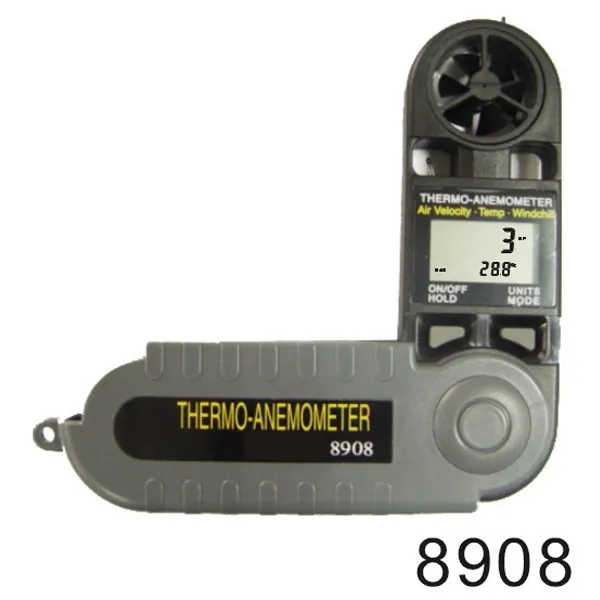 Az8908 Карманный анемометр ветер Скорость цифровой измеритель Температура термометр