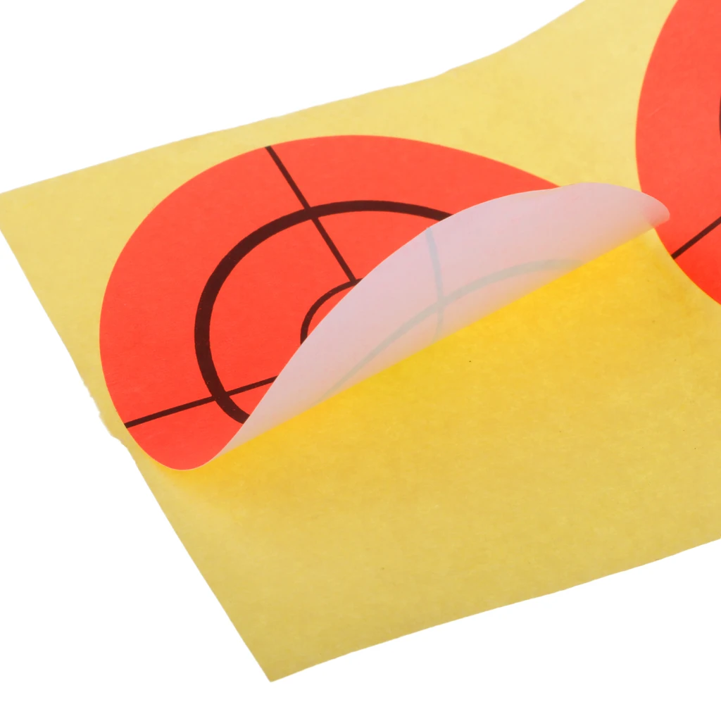 250 шт Бумажная Мишень стикер рулон флуоресцентный оранжевый для съемки на дальнем и коротком расстоянии