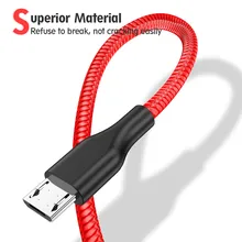 Micro USB кабель для samsung Galxy S7 S6 USB Кабель зарядного устройства для samsung/xiaomi/lenovo/huawei/htc/Meizu Android кабели для мобильных телефонов