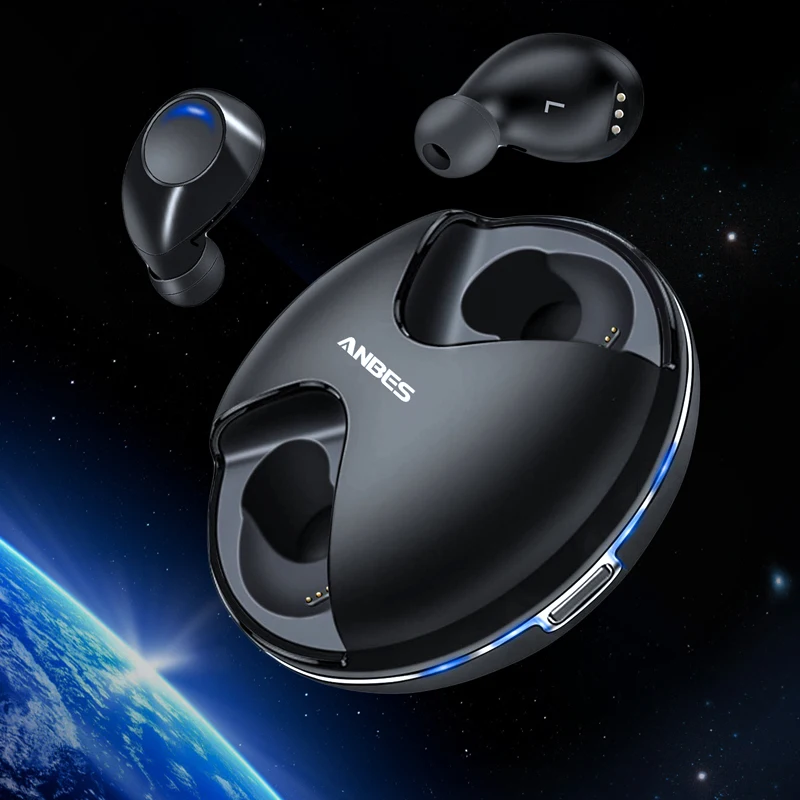 ANBES Bluetooth Earphone V5.0 Magnetic Wireless Headphones IPX 5 Waterproof Bass Stereo Sound Sport Earbuds Headset for Samsung 
