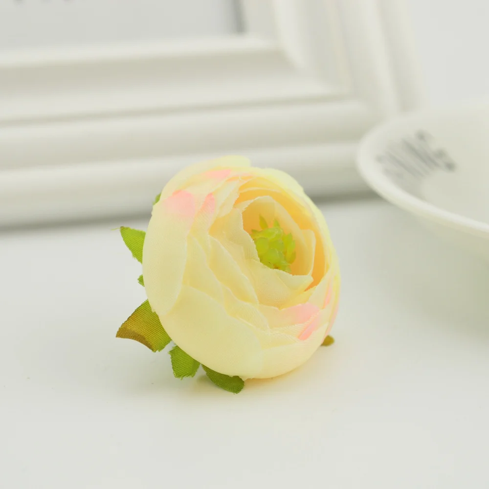 5 шт. шелковые Чайные розы тычинки для рукоделия дома Свадебные украшения, аксессуары diy букет невесты недорогие искусственные цветы