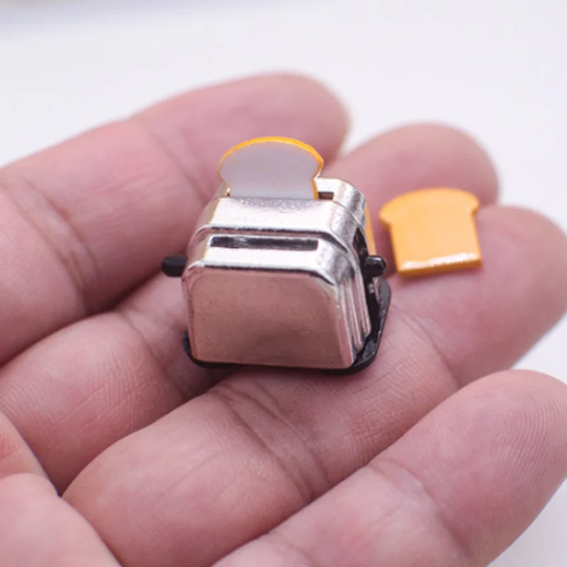 1 Pcs/set Kawaii Doll House Miniature Bread Machine Bread Slices for Dollhouse Decor Accessor Classic Kitchen Toys