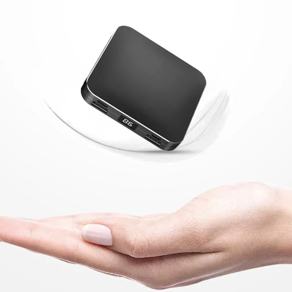 Ultra-thin Mini Power Bank 20000mAh External Battery Portable Charger Dual USB Powerbank for iphone X Samsung Xiaomi