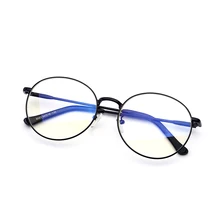 Женские очки, оптическая оправа, металлическая круглая оправа для очков, прозрачные линзы, синие очки для компьютера, прозрачная оправа для очков для мужчин