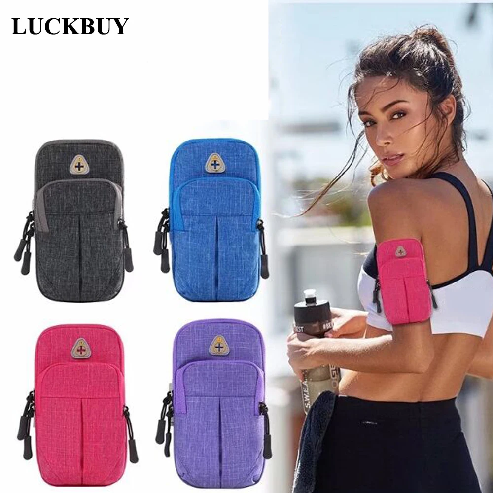 Beste LUCKBUY Sport Running Armband Jogging Armbanden Zakje voor iphone X 8 7 6 Plus voor Samsung S8 S9 Sony HTC Xiaomi Huawei P20
