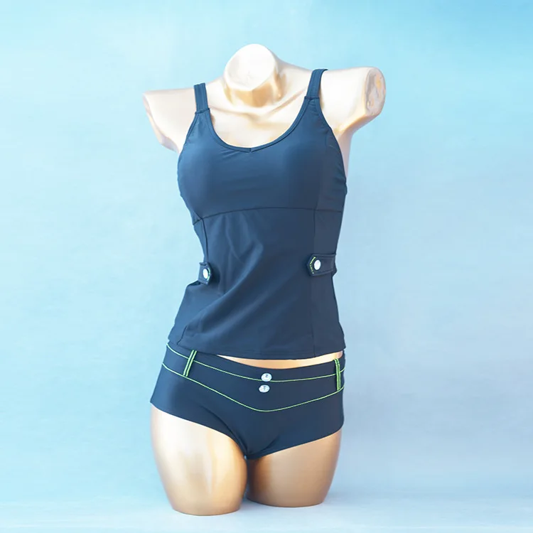 Lady Fashion Sexy Black Tight Bathing Suit Women Sports Style Swimsuit