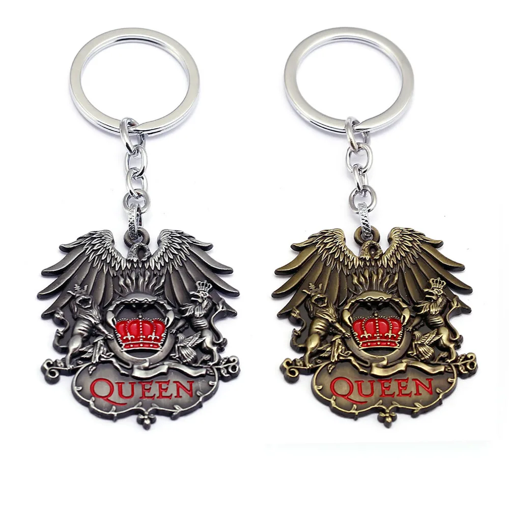 

British Rock Queen Keychain Metal Key Chains Pendant Fashion Key Chain Chaveiro Key Ring Car Bag For Men Women