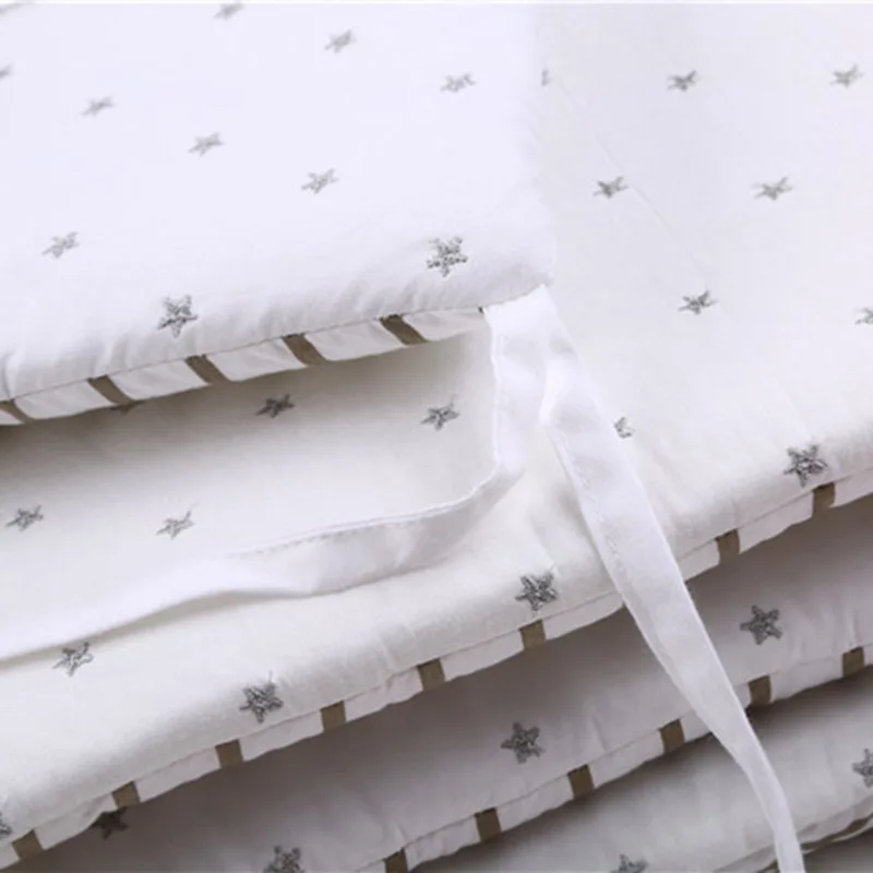 6pcs/set Baby Crib Bumper Flexible Combination Star Bed Bumper Comfortable Protect the Baby Easy to Use Baby Bumpers In The Crib