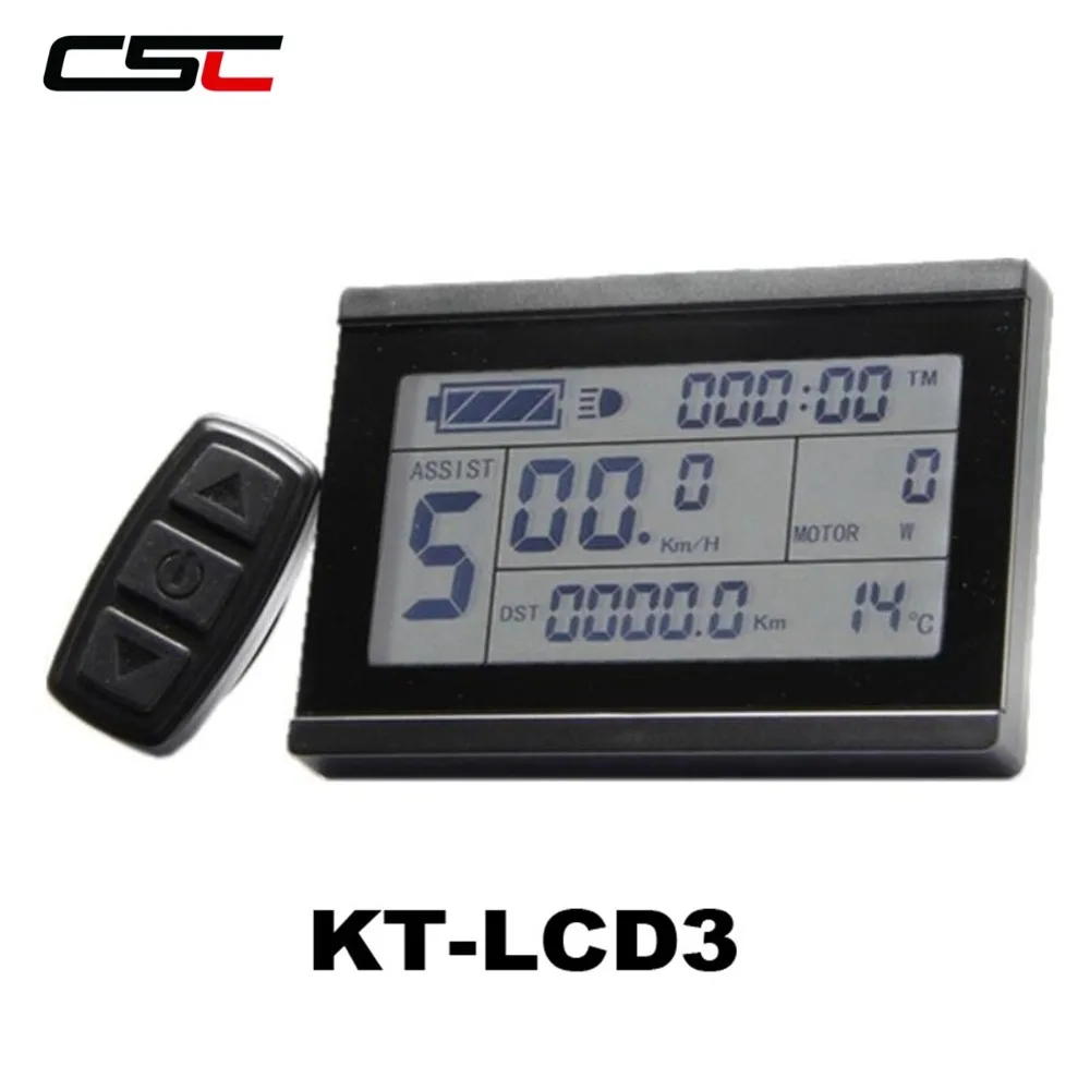 Top Universal Lcd Controller 24V 36V 48V  Intelligent KT LCD3 Electric Bicycle Display Ebike LCD Bike Panel 6