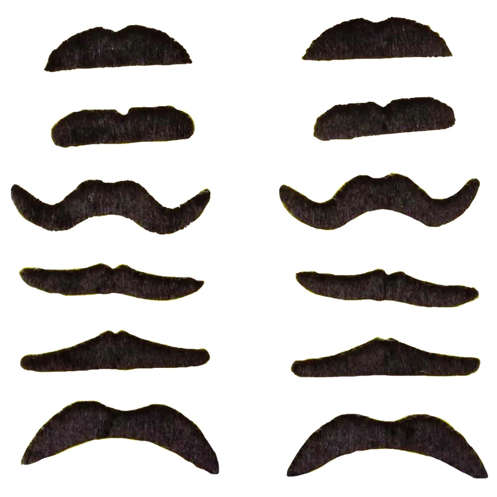 

Halloween Cosplay Props Funny Whisker Fake Beard Anime Accessories 12pcs/set Halloween Costume Party Fake Mustache Props