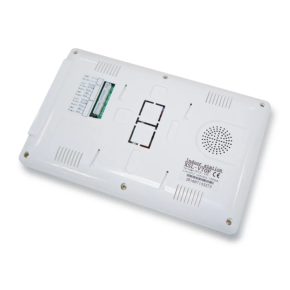 7inch video door phone intercom system for apartment TFT LCD screen 3 flat indoor monitors with night vision cmos outdoor camera