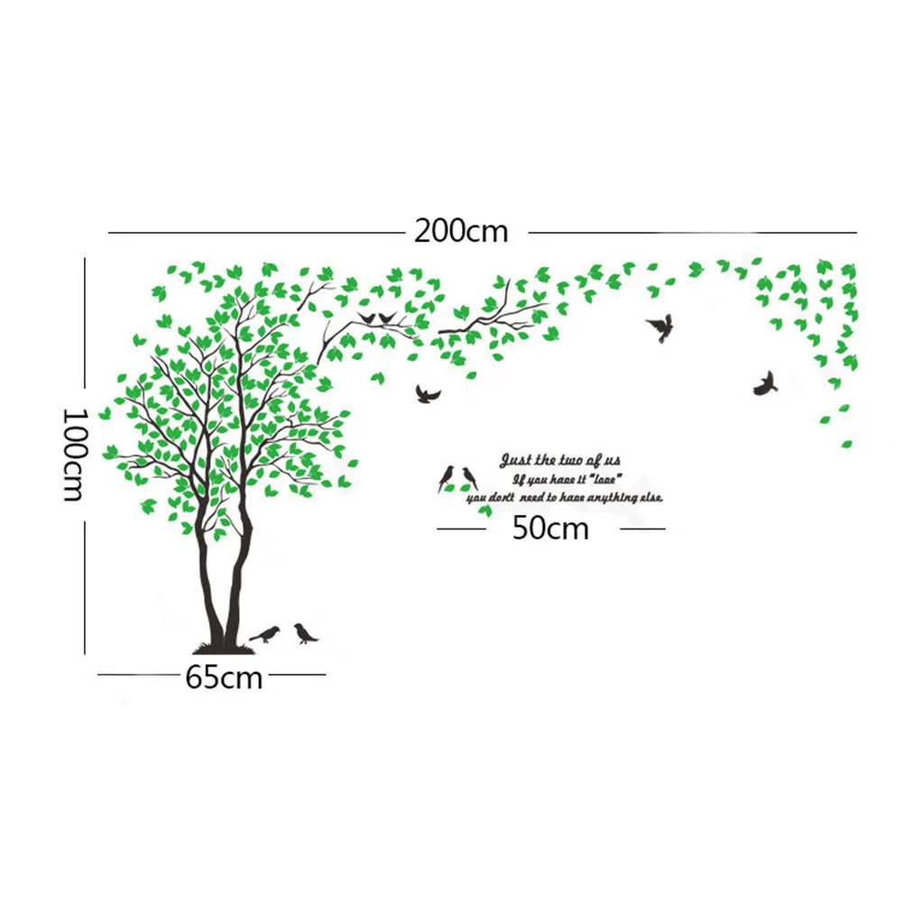 Огромные акриловые 3d настенные наклейки с деревом, теплые милые наклейки для гостиной, прихожей, прихожей, спальни, телевизора, фоновые настенные наклейки, украшение дома