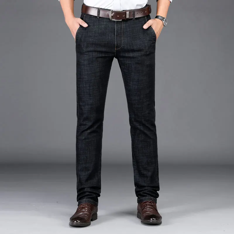 LAOYECHE брендовые Стрейчевые джинсы, мужские эластичные повседневные узкие джинсы, Мужские джинсы, повседневные мужские Стрейчевые джинсы в деловом стиле