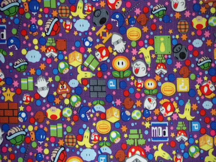 145*90 см милый мультфильм Марио водонепроницаемый ткань Оксфорд для лоскутов ПВХ DIY швейная скатерть сумка плащ