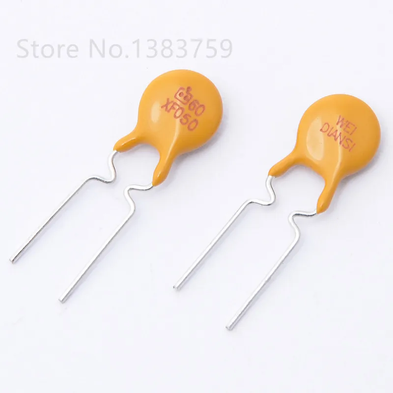 

10/50/100pcs plug-in self-recovery fuse WDS60-050 60V 0.5A 500MA PPTC WEIDIANSI