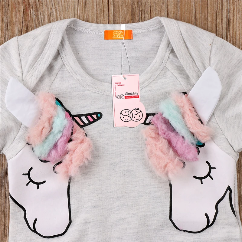Lindo bebé Niñas 3D unicornio de dibujos animados recién nacido Niñas manga corta romper 2018 nuevo bebes algodón jumpsuit Bebé Ropa de verano Lindo bebé Niñas 3D unicornio de dibujos animados recién nacido Niñas manga corta romper 2018 nuevo bebes algodón jumpsuit Bebé Ropa de verano