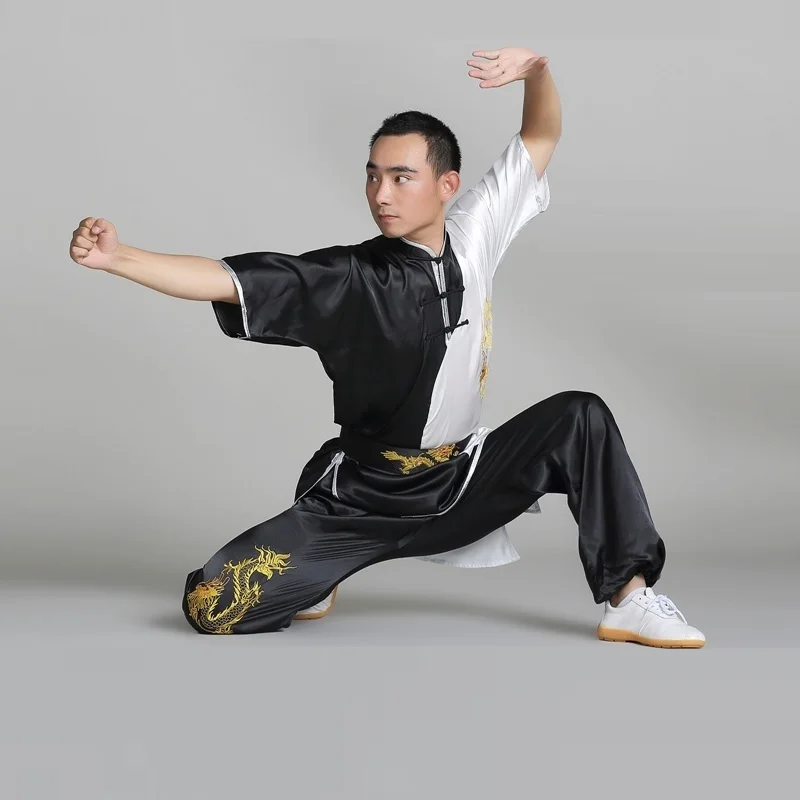 Men Women Kids Boys Short Sleeve Tai Chi Suits Wingchun Taiji Wear ...