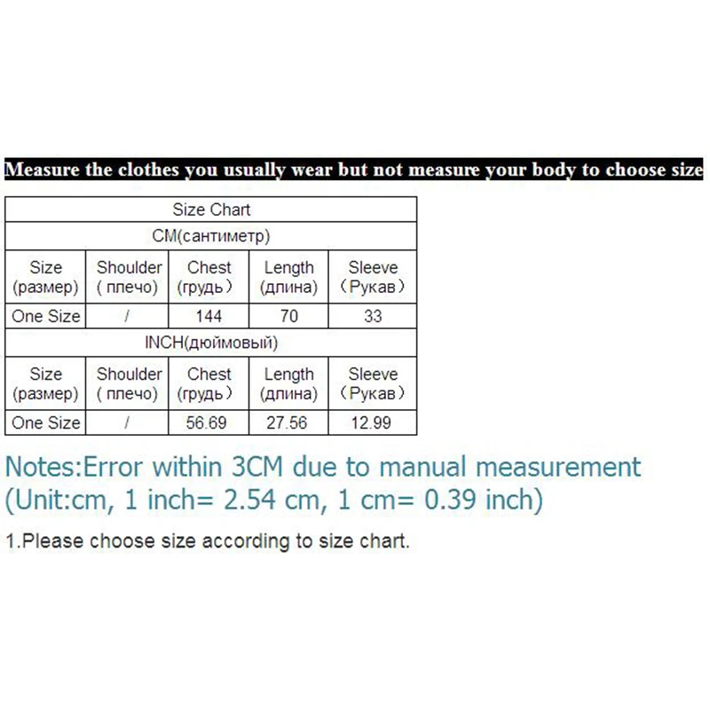 Chest Size Chart Female