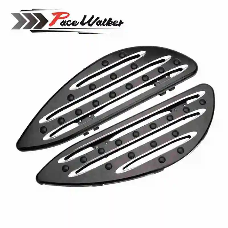 Good Quality Black CNC Deep Cut Driver Stretched Floorboards For FLH FLST FLD Parts motorcycles parts pedal black cast chrome rear black passenger floorboards for harley flh flst fld