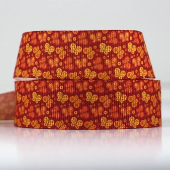 

50yards 7/8" 1" 1.5" 2" 3" 22mm 25mm 38mm 50mm 75mm butterfly printed grosgrain ribbon party decoration gift ribbon