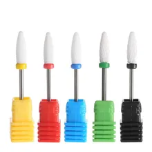 Профессиональные красные керамические сверла для ногтей, аксессуары для маникюрной машины, вращающиеся электрические пилки для ногтей, инструмент для маникюра