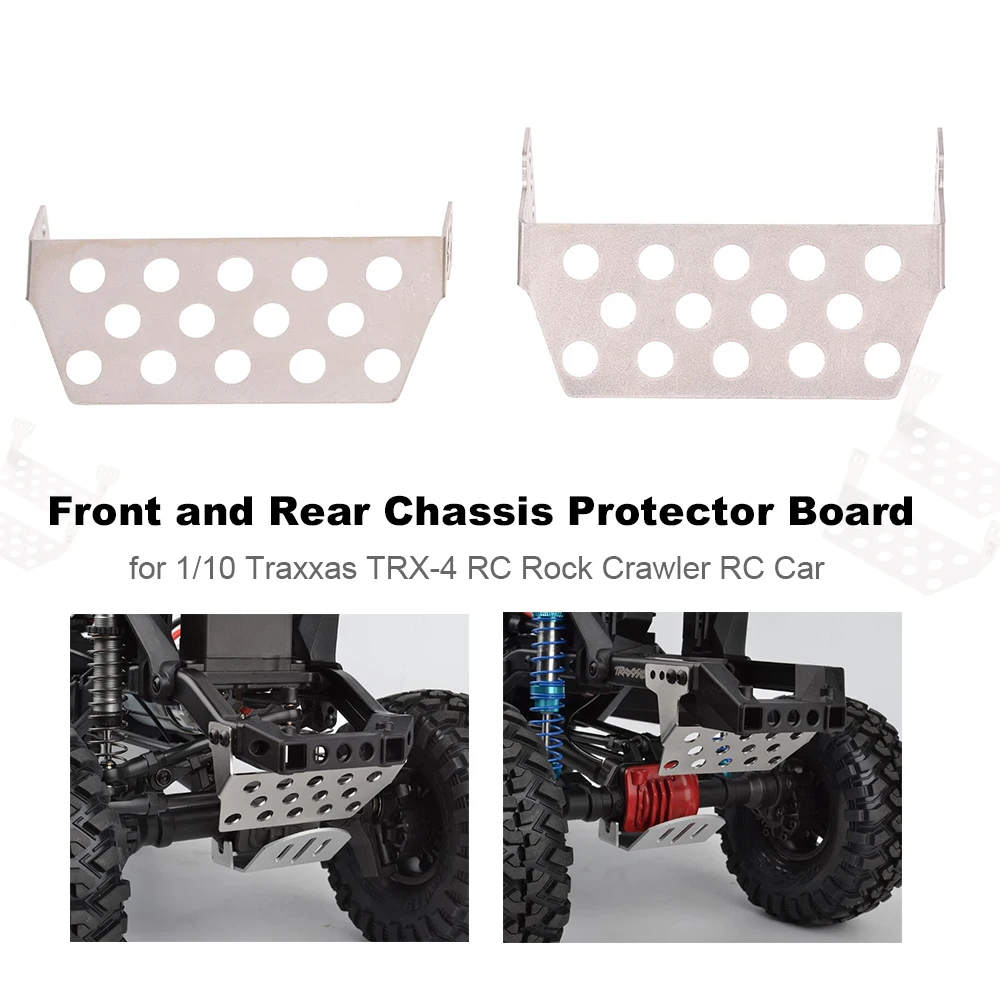 RC Car Front and Rear Stainless Steel Chassis Protector Board for 110