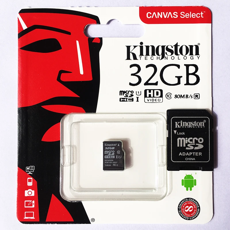 Kingston Microsd Card Class 10 Uhs-i 32gb 128gb 256gb Cell Phone Memory Card Original Free Adapter Card - Memory Cards - AliExpress