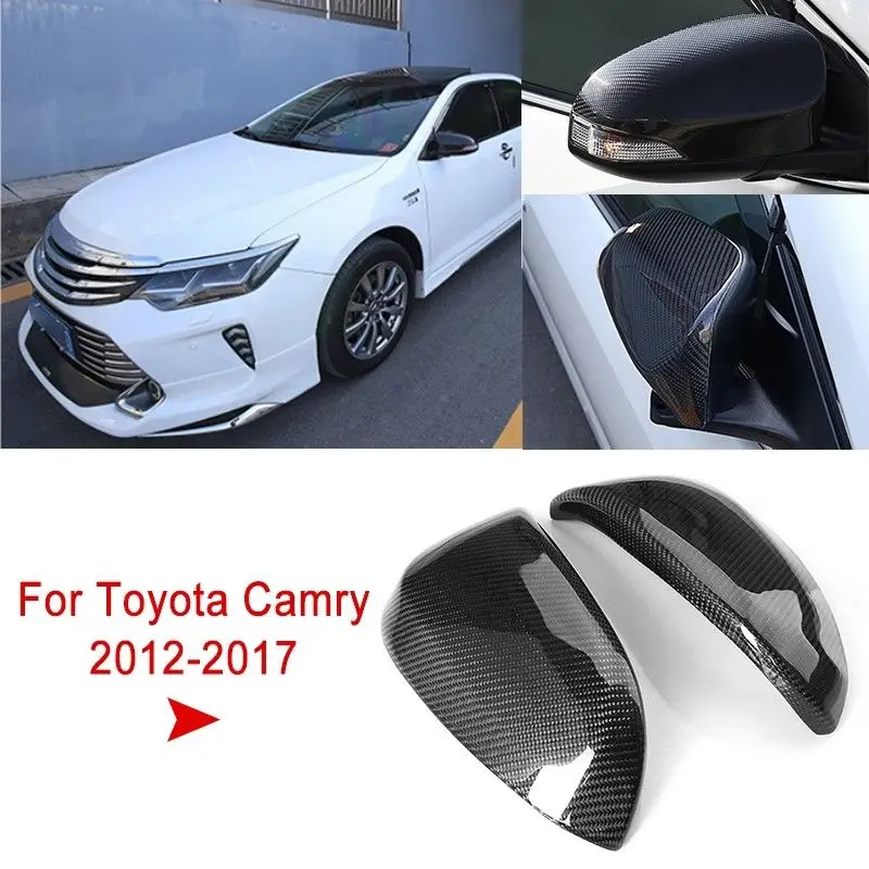 Carbon Fiber Style For Nissan Maxima 2016 2017 Rearview Mirrors Cover Trim 2PCS