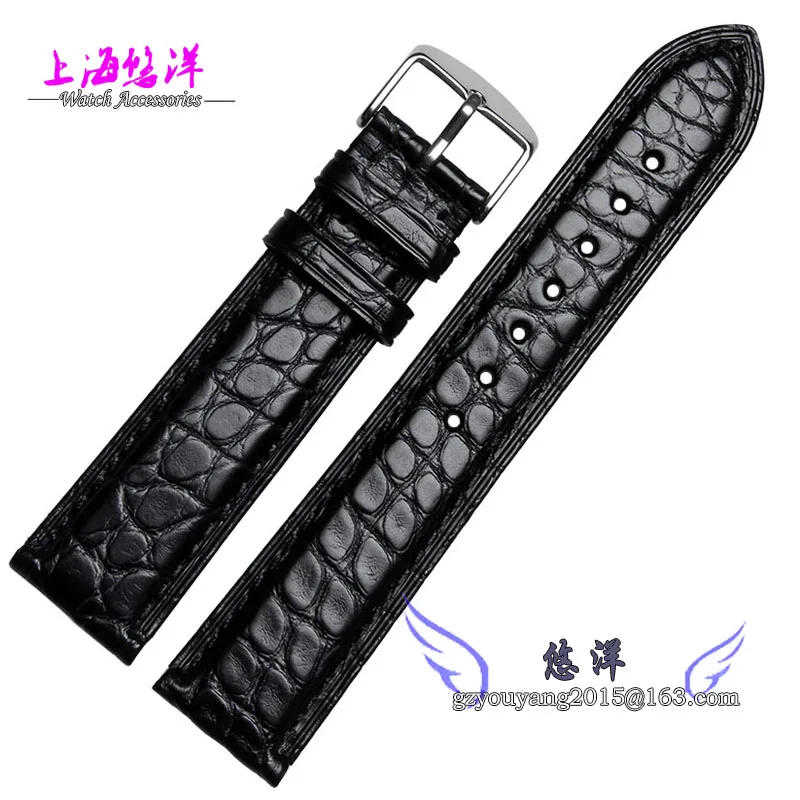 18mm 19mm 20mm 21mm 22mm black alligator leather watchband is available for men and women watch