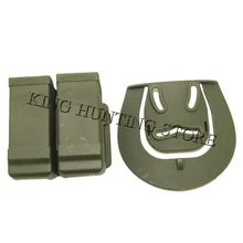 Охота Шестерни Airsoft двойной 2 Журнал ремня чехол подходит 9 мм подсумок CQC Gl19 P226 M9 пистолет чехол с ремешком
