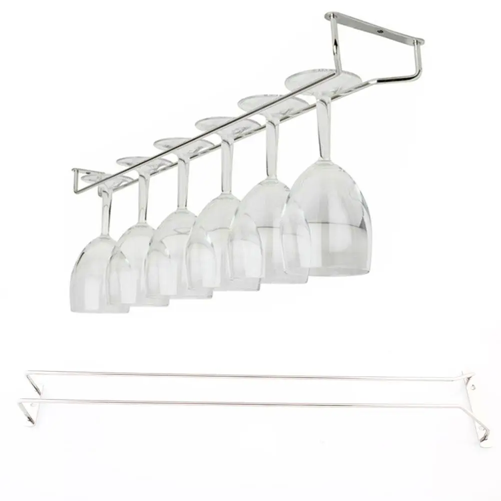 55cm/21" Wine Glass Rack Hanging Stemware Holder Hanger Shelf Home Bar