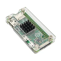 Raspberry Pi Zero Case Acrylic Case + Black Aluminum Heat Sink Blue/ Black/Transparent Box For Raspberry Pi Zero Board