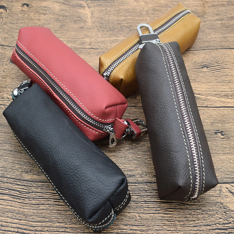 Hot sale car keys holder genuine leather font b coin b font font b purse b