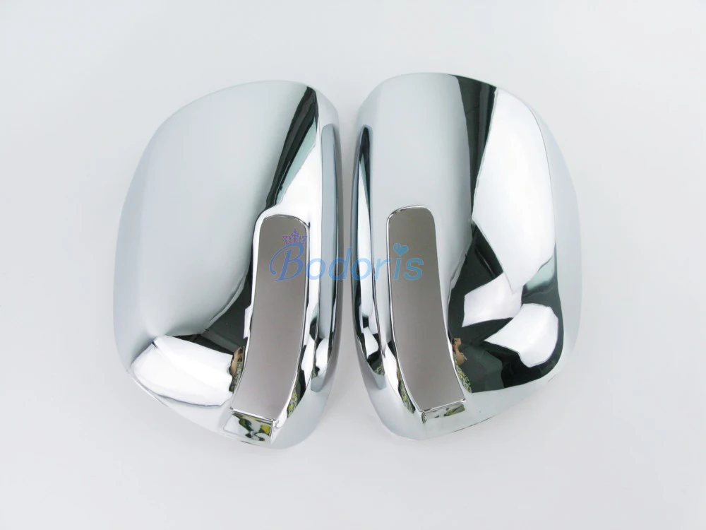 

Chrome Car Styling Door Mirror cover Overlay Panel Frame With Without Hole 2006-2014 For toyota Fortuner Accessories