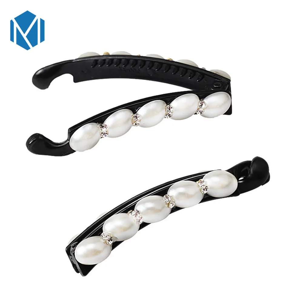 M MISM New Design Oval Pearl Hair Holder Women Accessories Hair Claws