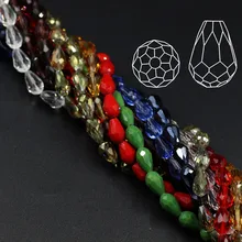 ZHUBI Хрустальная подвеска 3*5/6*8 мм чешские стеклянные граненые бусины, китайские бусины,, аксессуары для ювелирных изделий