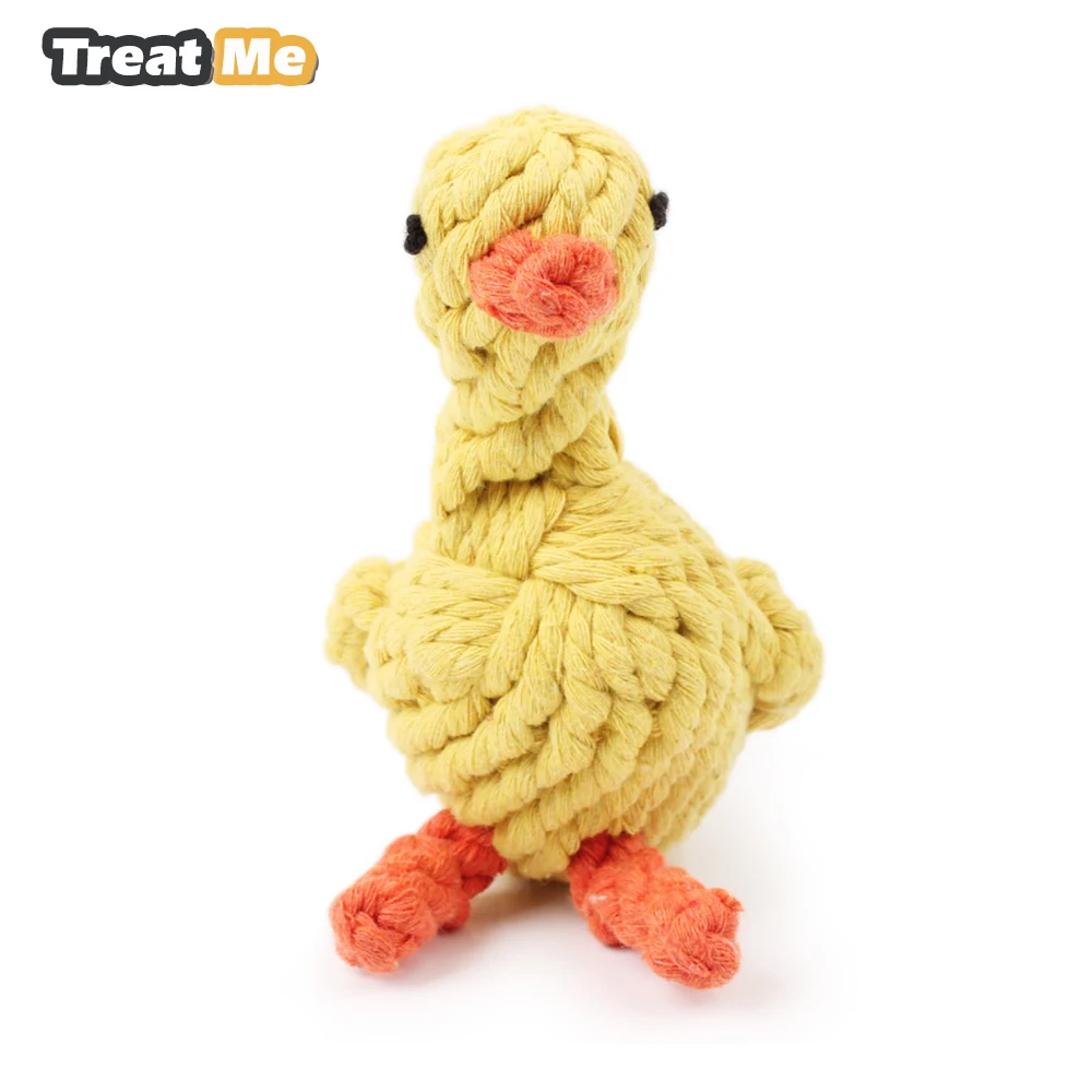 Cotton Rope Weaving Dog Toys Duck Shape Lovely Pet Toys Wear Resistant