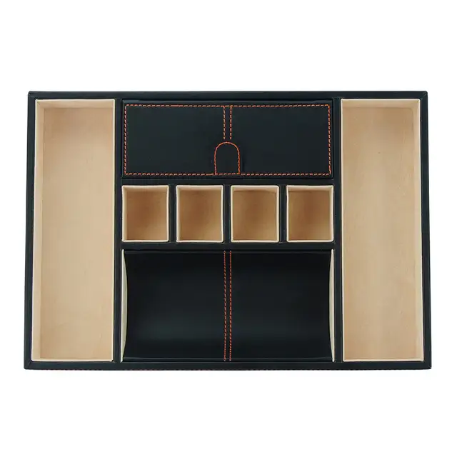 Sonny Pu Leather Valet Tray For Men S Dresser Top Organizer