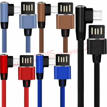 

2A Fast quick charging usb cable 90 degree 1m 3ft type c micro cable Accessory Bundles for samsung s6 s7 s8 note 7 8 htc