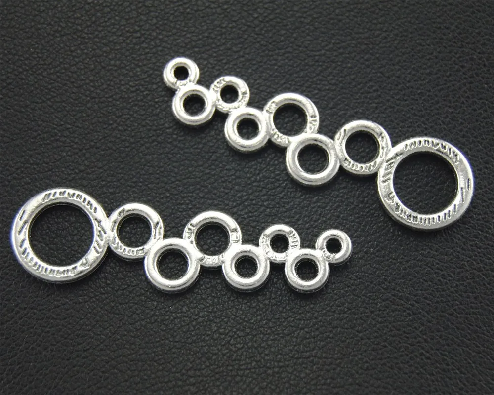 

8pcs Antique Sliver Chemical Molecules Round Charm Jewelry Making DIY Handmade Craft 38x11mm A1791